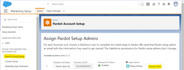 add new users to mcae pardot account setup resonant360